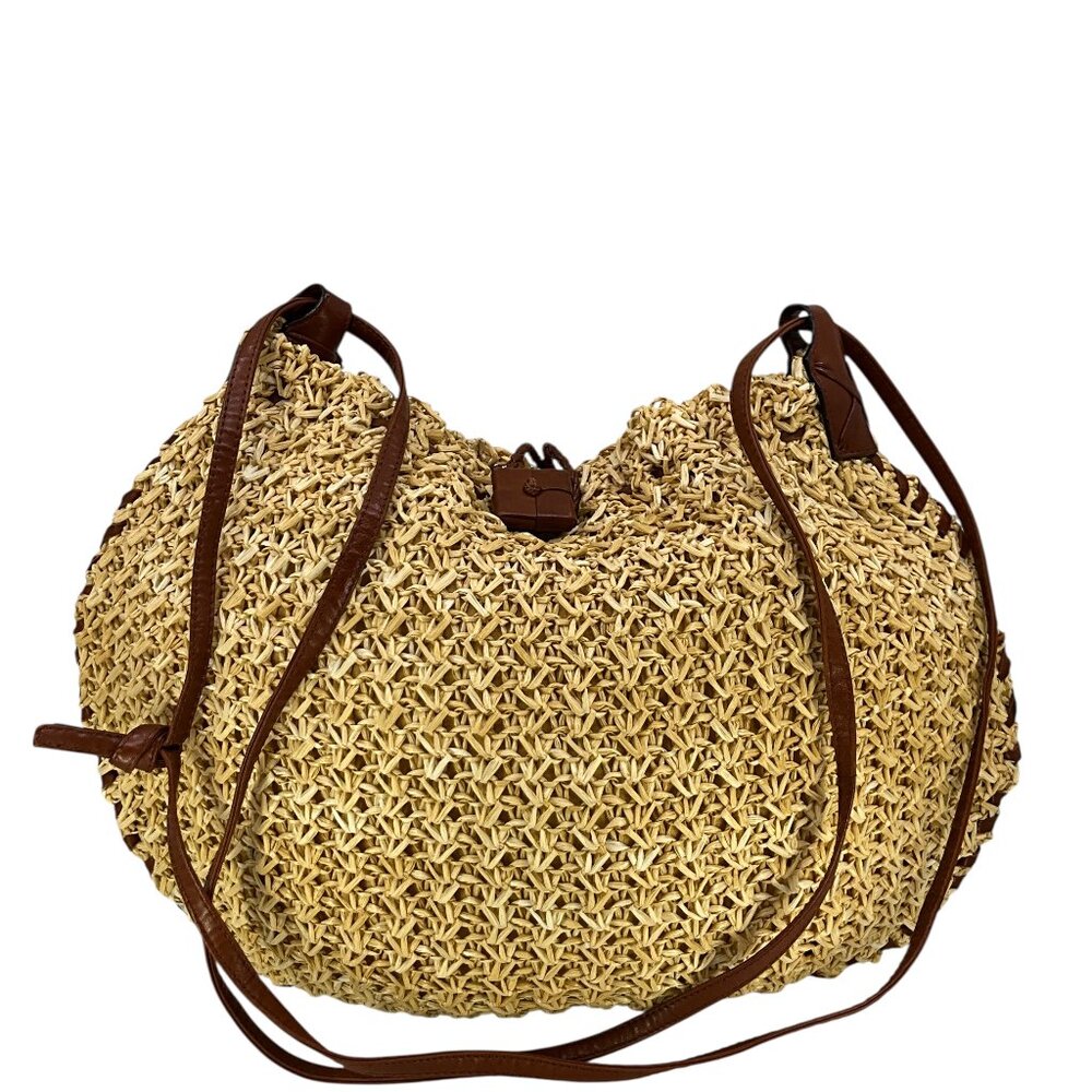 Bottega Veneta Vintage Raffia Shoulder Bag